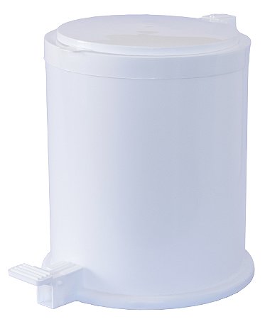 LIXEIRA COM PEDAL PREMIUM 13 LITROS - BRANCA - 6 PEÇAS