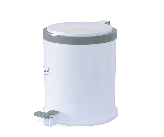 LIXEIRA COM PEDAL PREMIUM 8 LITROS - SORTIDA - 6 PEÇAS