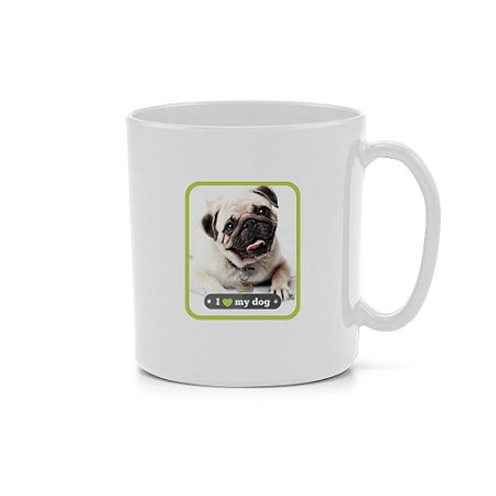 CANECA MICRO-ONDAS CAT/DOG 450 ML - BRANCA - 36 UNIDADES