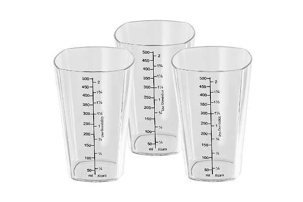 KIT COPO DOSADOR COM 3 - 12 UNIDADES