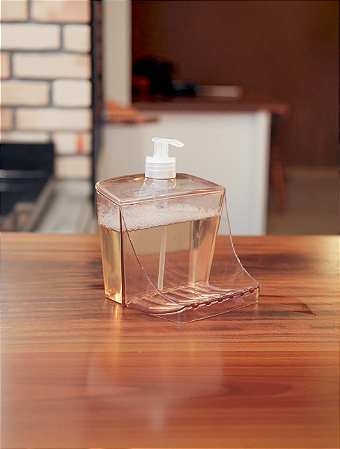 DISPENSER PORTA DETERGENTE CLEAN 500 ML - ROSA - TOTAL 12 UNIDADES