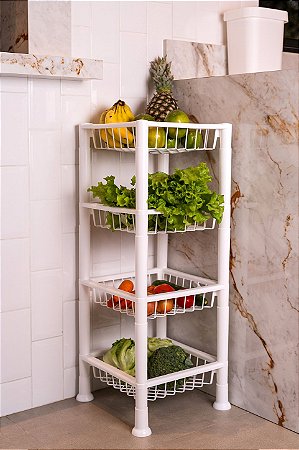 ORGANIZADOR/FRUTEIRA PREMIUM 4 ANDARES - TOTAL 4 UNIDADES