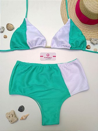 Biquini hot pant duas cores