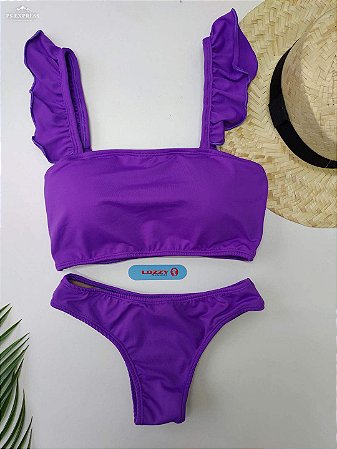 Biquini top com babado