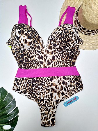 Maiô body sereia cancum animal print