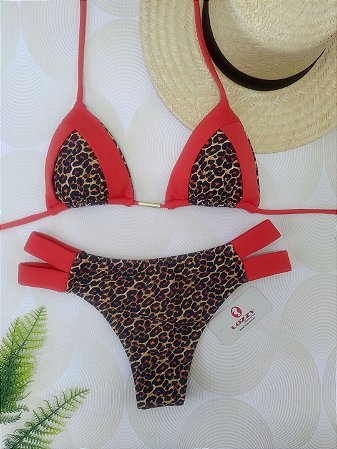 Biquini retrô animal print