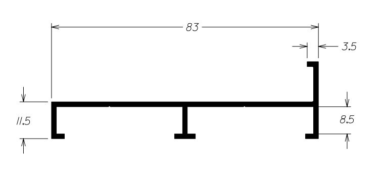 Perfil De Alumínio Equivalente A Linha 30 - Várias Cores - Barra Com 6Mts (Cód. 30-089)