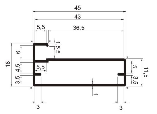 Perfil De Alumínio Moldura Para Vidro/Espelho 5Mm - Várias Cores - Barra Com 6 Metros - Pacotes Fechados (Cód. Mv-066)