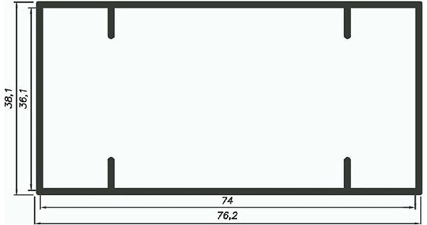 Perfil De Alumínio Tubo Retangular 1”1/2 X 3” P/ Portão - Barra Com 6m (Cód. PC-003)