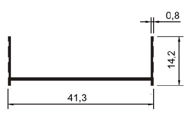 Perfil De Alumínio Lateral P/ Box Acrílico Linha Leve - Barra Com 6Mts - Fosco Ou Brilhante (Cód. Bx-021)