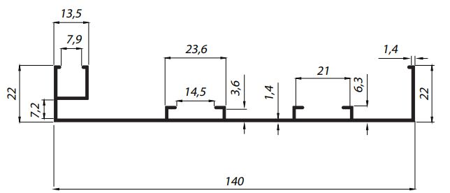 Perfil De Alumínio Equivalente À Linha Integrada Mn003 - Barra Com 6Mts - Várias Cores