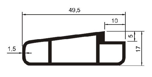Perfil De Alumínio Tubo Oblongo Para Mesa - No Natural Barra Com 6Mts - Pacote Com 54 Barras (Mv-006)