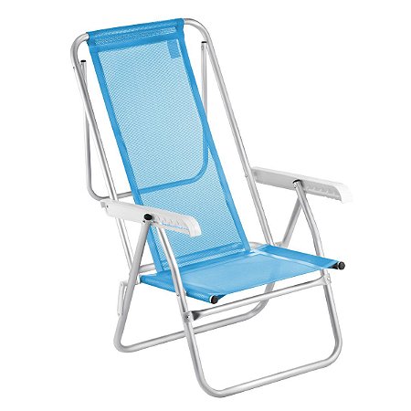 Cadeira de Praia Alumínio Reclinável Espreguiçadeira - lojavirtualamvc  Fábrica de Cadeira de Praia Alumínio Personalizada