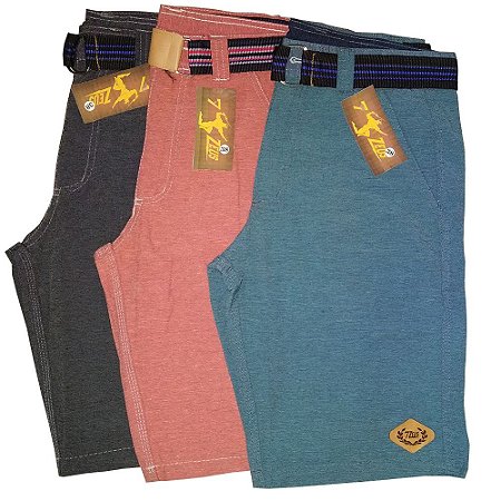 bermuda jeans masculina colorida