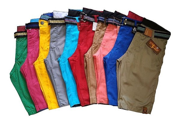 bermudas masculinas sarja coloridas