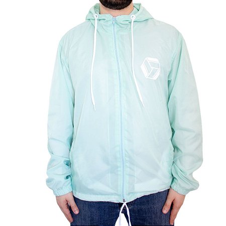 corta vento azul claro