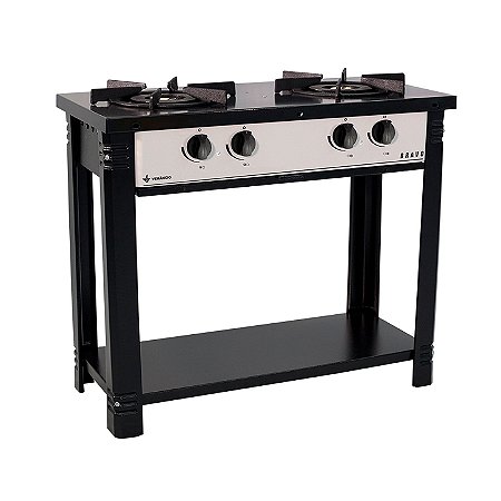 Fogão Industrial Profissional Bravo 2 Bocas a Gás Branco BR2BE