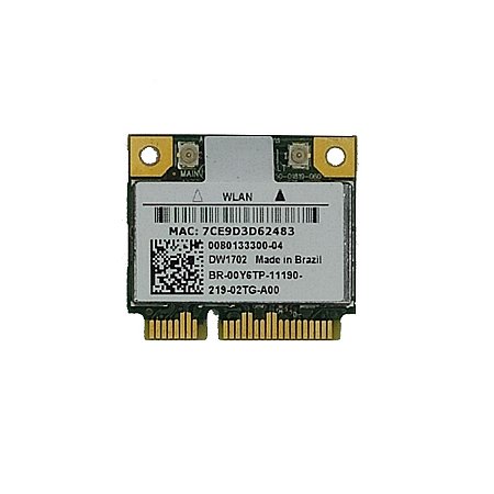 Placa Wifi 2.4Ghz Bluetooth 3.0 Atheros Ar5b195 Dw1702 Para Notebooks Dell