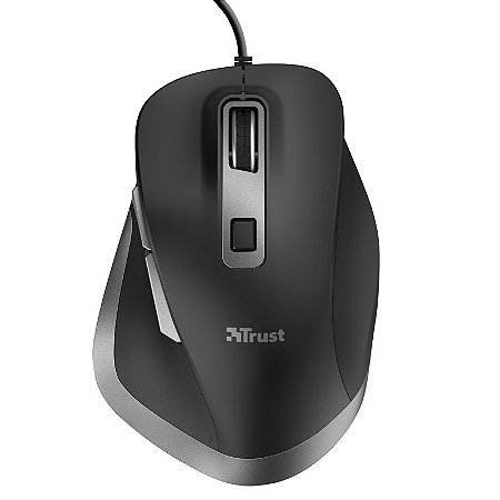 Mouse Com Fio Usb Fyda Wired Confort 5000dpi 6 Botões Curvado