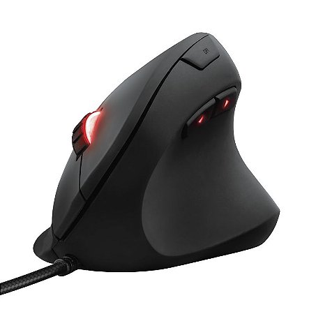 Mouse Vertical Ergonomico Trust Rexx Gamer Rgb 10.000dpi 6 Botões