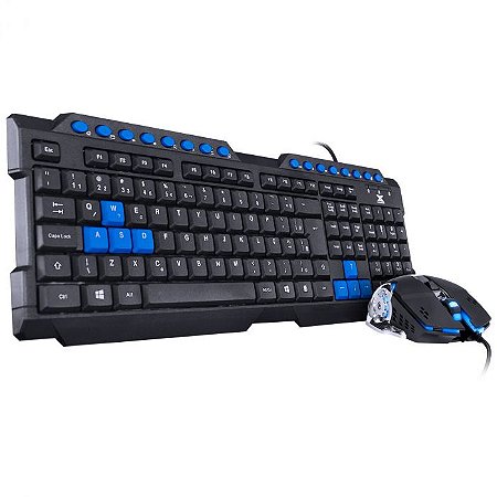 Kit Gamer Teclado E Mouse Vx Gaming Grifo 2400 Dpi Abnt2