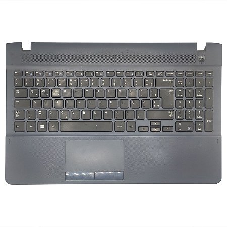 Carcaça Da Base Superior Notebook Samsung Np270e5g Preto Azulado - Detalhe