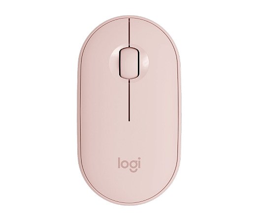 Mouse Sem Fio Bluetooth Wireless Logitech Pebble M350 Rosa