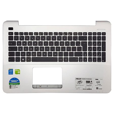 Carcaça Base Superior Com Teclado Notebook Asus X555b X555l Prata