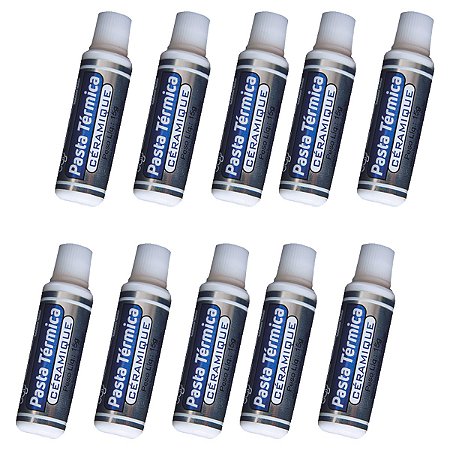 Kit 10 Pasta Termica Pc Ceramique 15g Para Processador Implastec