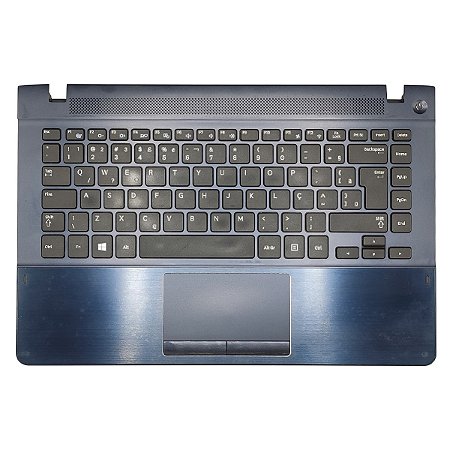 Carcaça Base Com Teclado Notebook Samsung Np470r4e ba81-18772a Azul