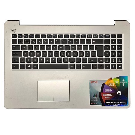Carcaça Base Superior Teclado Notebook Positivo Motion I34128a-15 - Detalhe