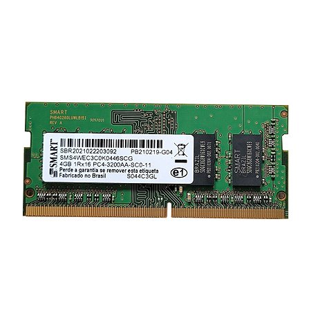 Memoria Para Notebook Ddr4 4Gb Pc4-3200 3200Mhz