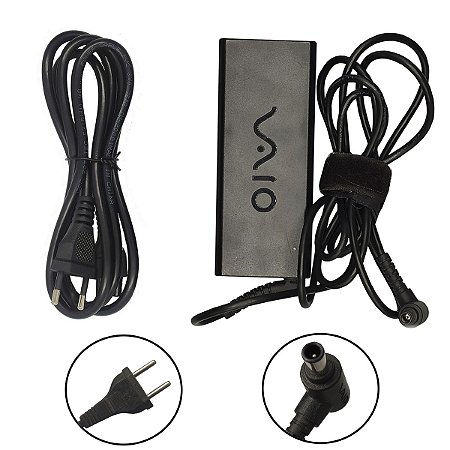 Carregador Notebook Sony Vaio Pcg-71911x Pcg-61911x Vgp-ac19v42 19.5v 4.74a 6.5mmx4.4mm Original