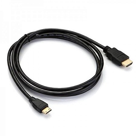 Cabo Hdmi Mini Para Hdmi Full Hd Alta Velocidade Com Canal Ethernet High Speed 1,45m