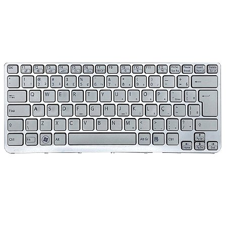 Teclado Notebook Sony Vaio Sve14aa12x 045-0001-216_a 9z.n6blf.c01 Prata Com Iluminação