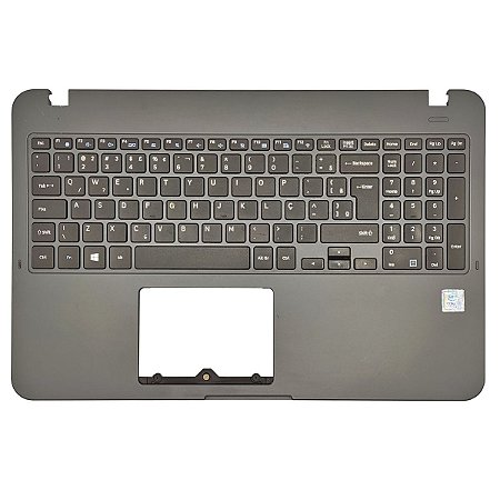Carcaça Base Superior Com Teclado Notebook Samsung Np350xaa Np350xbe Cinza