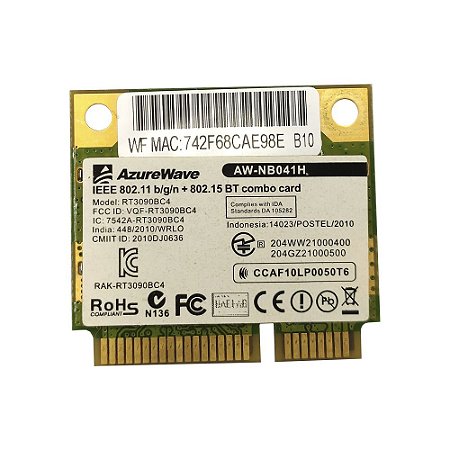 Placa Wifi Wireless Bt Aw-nb041h Rt3090bc4 LG A410 A520 P430