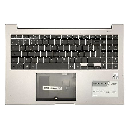 Carcaça Base Com Teclado Notebook Samsung Np550xcj Prata