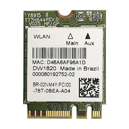 Placa Wifi Notebook Dual Band 5Ghz +Bt Qcnfa344a Dw1820
