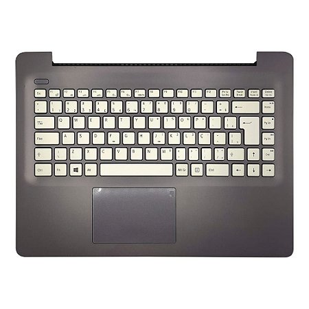 Carcaça Base Superior Com Teclado Notebook Vaio C14 Vjc141f11x 62rpns43c60-4001 Cinza Chumbo