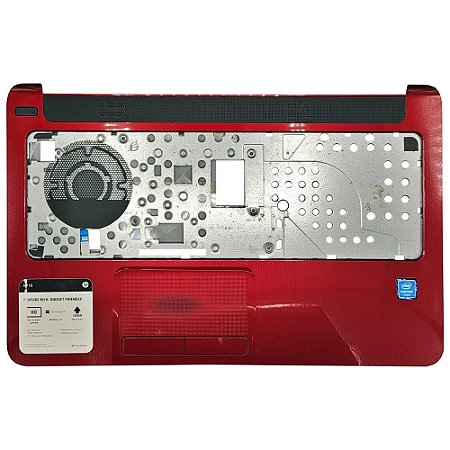 Carcaça Base Superior Notebook Hp 15 f272wm Vermelho - Detalhe