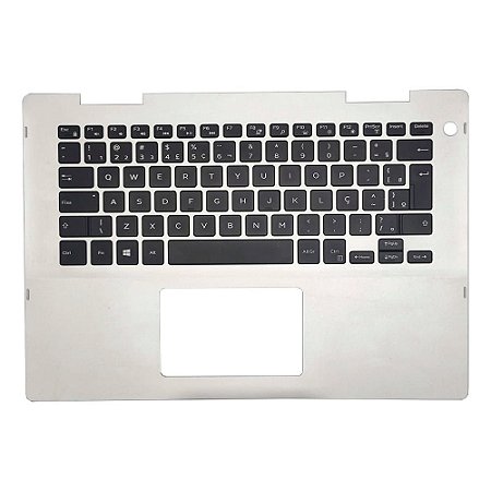 Carcaça Base Superior Com Teclado Retro iluminado Para Notebook Dell Inspiron 5482 09vmhf Prata