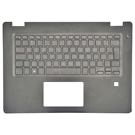 Carcaça Base Superior Teclado Retro Iluminado Notebook Dell Inspiron 14 3490 073tx6 Preto
