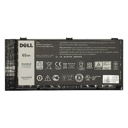 Bateria Notebook Dell Precision M6600 M6700 M6800 M4700 M4800 N71fm 11.1v 65wh 5500mAh Original