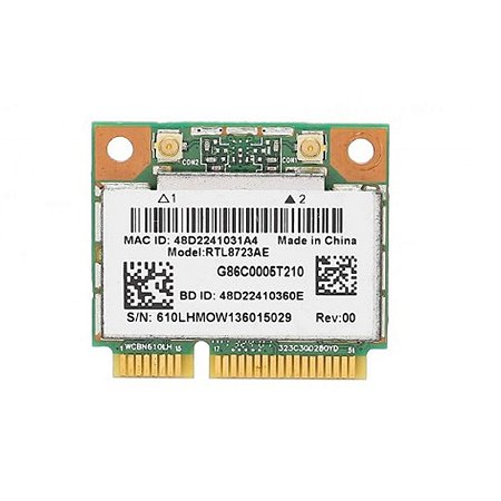 Placa Wifi 2.4Ghz + Bt Realtek RTL8723AE Para Notebook Acer Aspire 5750