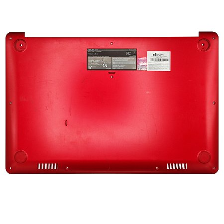 Carcaça Base Inferior Notebook Asus X510u 13nb0fy2ap0611 Vermelho Com Detalhes