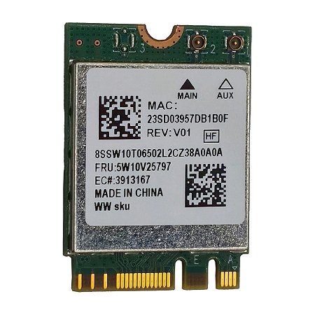 Placa Wifi 6 + Bt Realtek Rtl8852ae Para Notebook