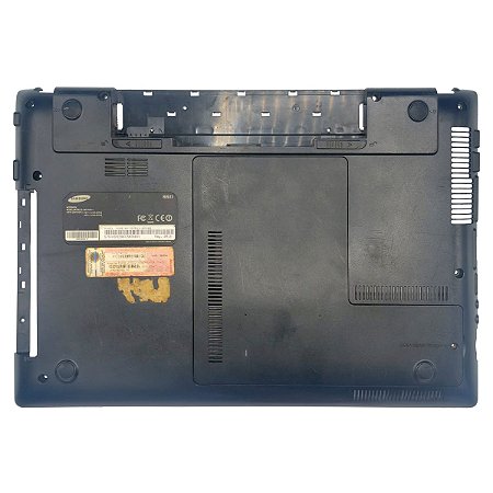 Carcaça Base Inferior Notebook Samsung Rv511 Preto Com Detalhe