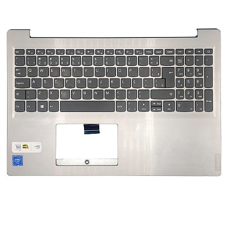 Carcaça Base Superior Com Teclado Pt-br Notebook Lenovo Ideapad S145 15,6'' Prata