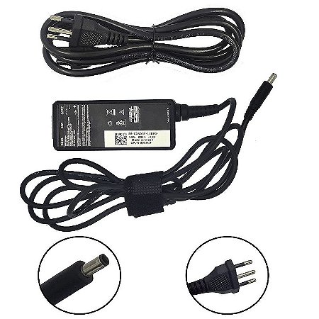 Carregador de Notebook Dell 19,5v 3.34a 65w 4.5mm X 3.0mm Original Com Detalhe